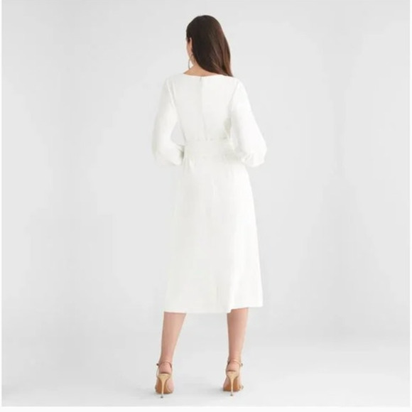 SACHIN + BABI Dress Size 18 / 18W Evening Gown NEW Annie Ivory Knee Length Sash - Picture 8 of 13